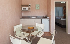 dining area and kitchen